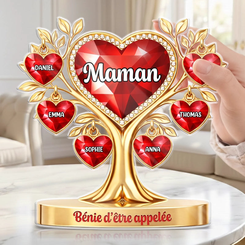 Plaque Acrylique Personnalisée – Cadeau Pour Mamie, Maman – Reine De Ma Famille