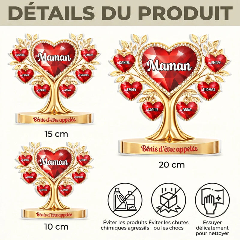 Plaque Acrylique Personnalisée – Cadeau Pour Mamie, Maman – Reine De Ma Famille
