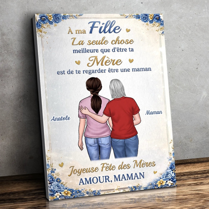 Toile Horizontale Personnalisée – Cadeau Pour Maman, Fille – Ma Force, Mon Modèle, Ma Reine