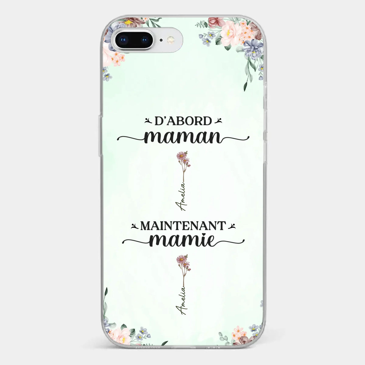 Coque De Téléphone Transparente Personnalisée – Cadeau Pour Mamie – Un Lien D’Amour Éternel
