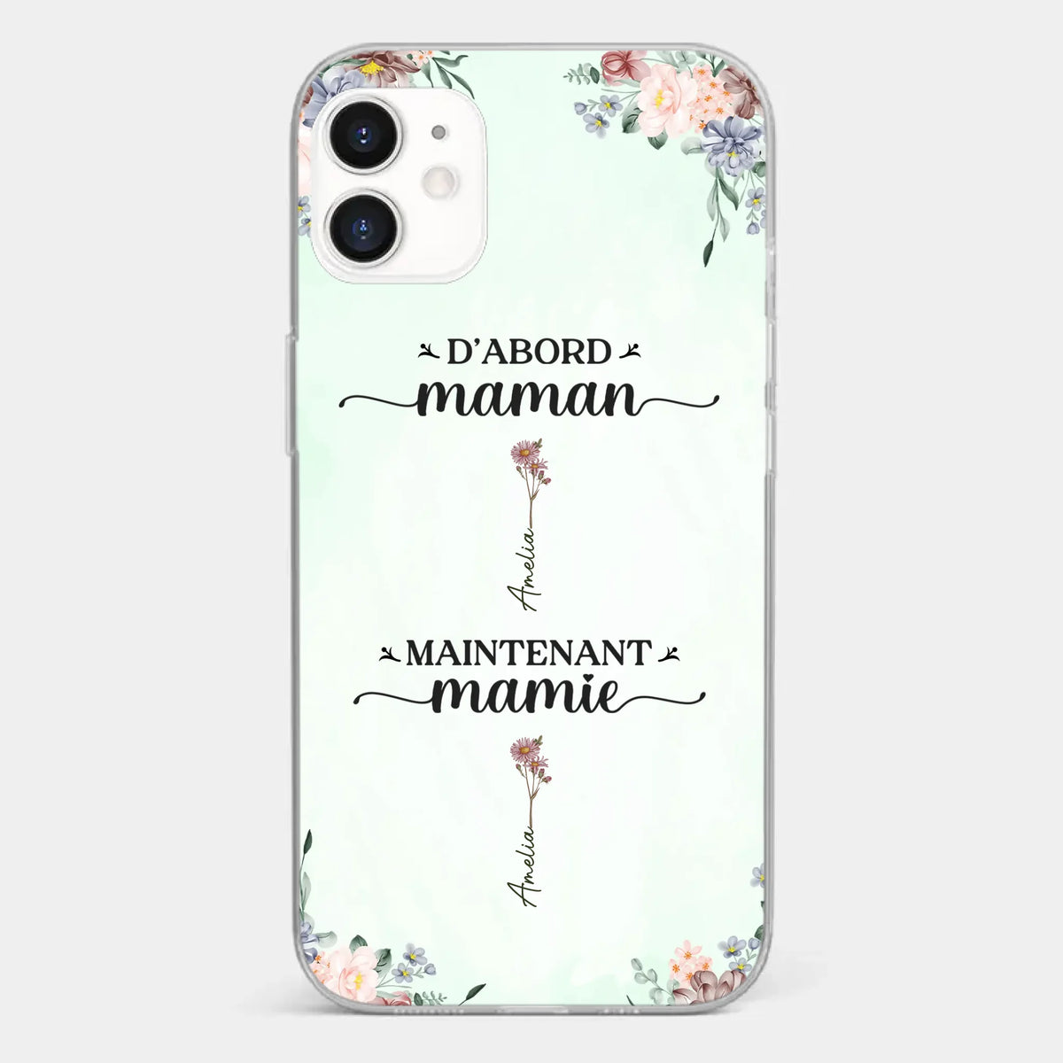 Coque De Téléphone Transparente Personnalisée – Cadeau Pour Mamie – Un Lien D’Amour Éternel