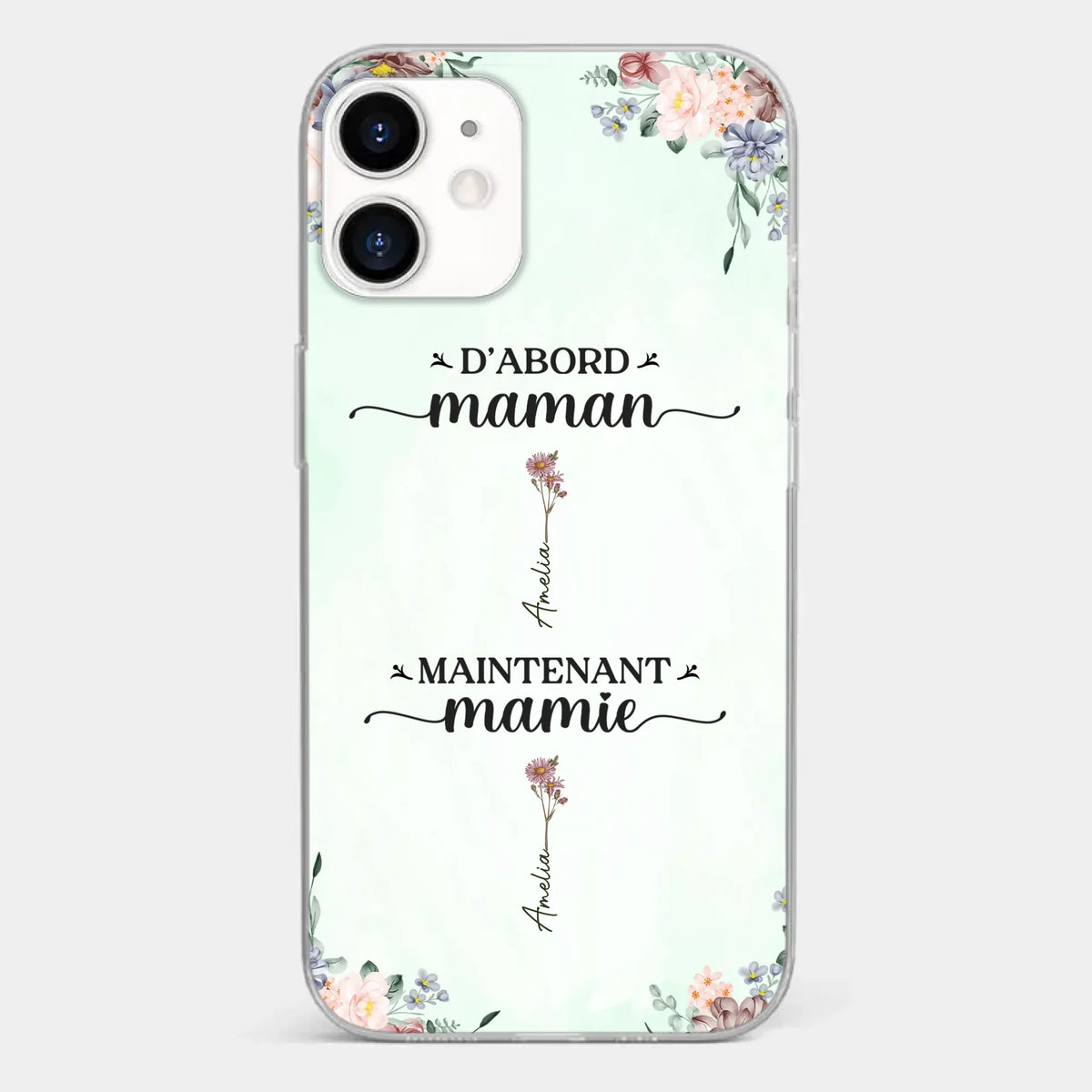 Coque De Téléphone Transparente Personnalisée – Cadeau Pour Mamie – Un Lien D’Amour Éternel