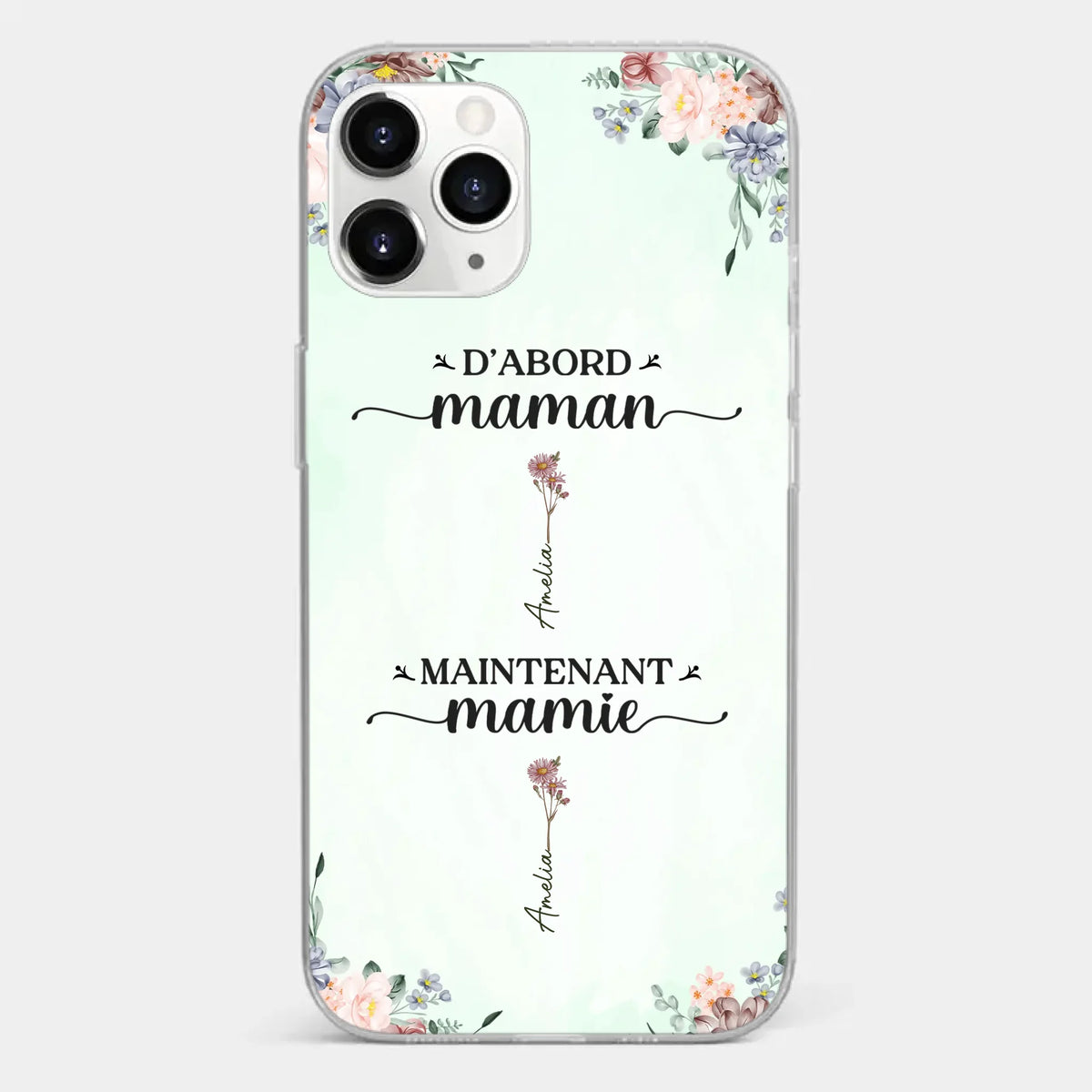 Coque De Téléphone Transparente Personnalisée – Cadeau Pour Mamie – Un Lien D’Amour Éternel