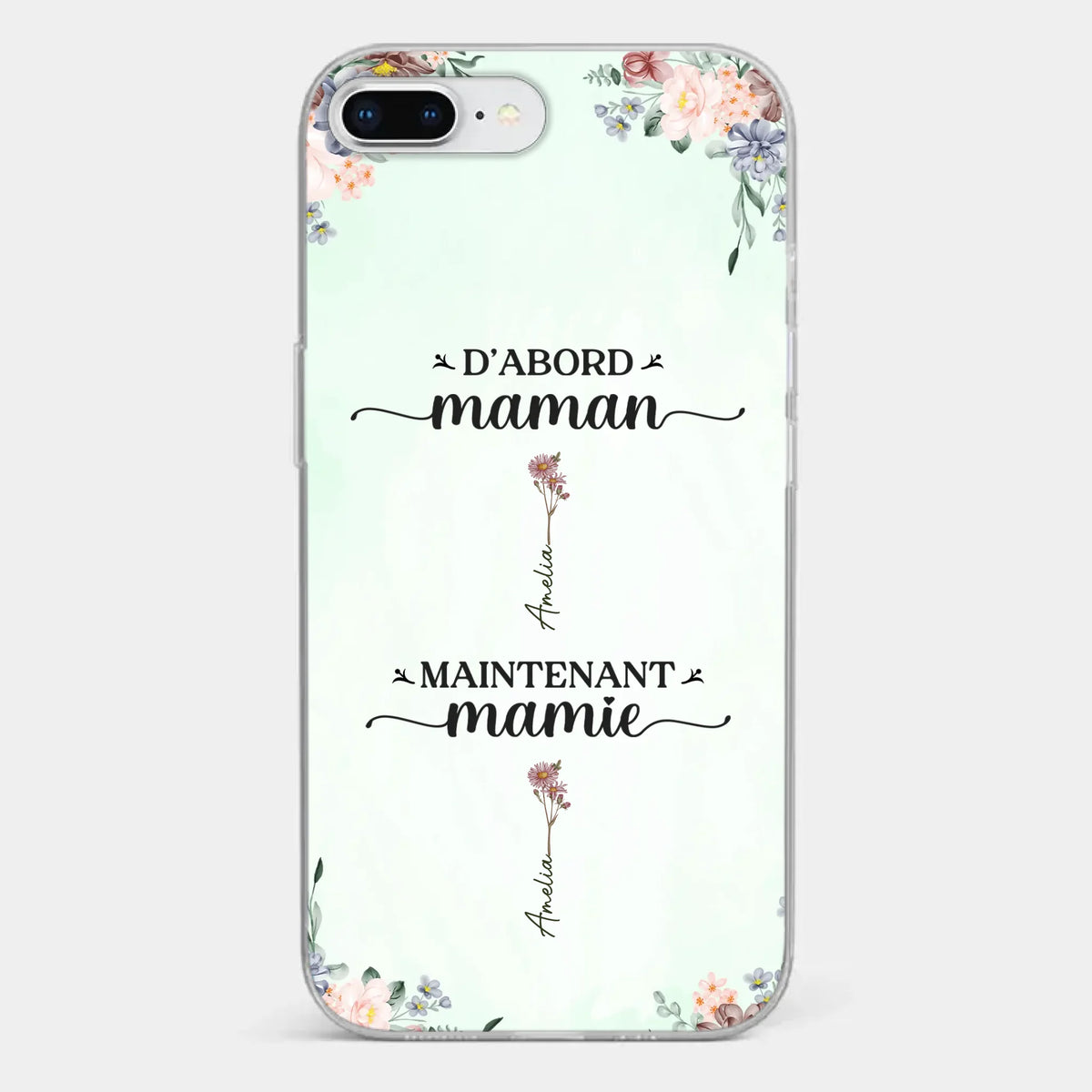 Coque De Téléphone Transparente Personnalisée – Cadeau Pour Mamie – Un Lien D’Amour Éternel