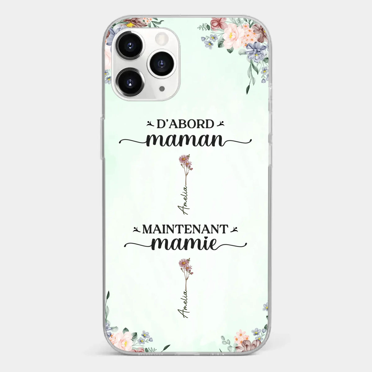 Coque De Téléphone Transparente Personnalisée – Cadeau Pour Mamie – Un Lien D’Amour Éternel