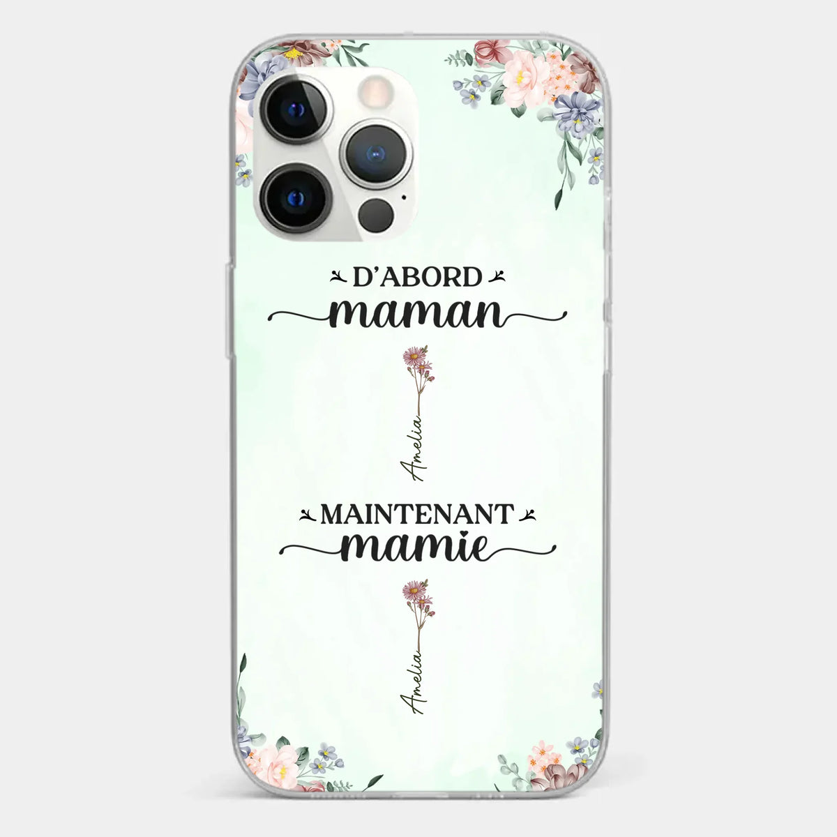 Coque De Téléphone Transparente Personnalisée – Cadeau Pour Mamie – Un Lien D’Amour Éternel