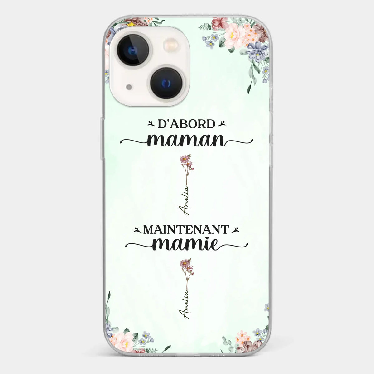 Coque De Téléphone Transparente Personnalisée – Cadeau Pour Mamie – Un Lien D’Amour Éternel