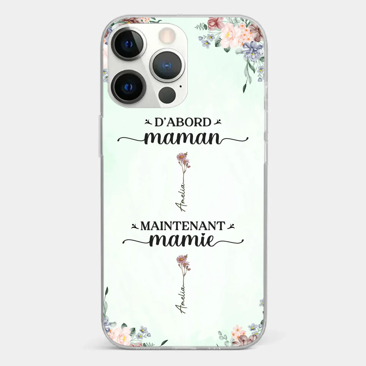 Coque De Téléphone Transparente Personnalisée – Cadeau Pour Mamie – Un Lien D’Amour Éternel