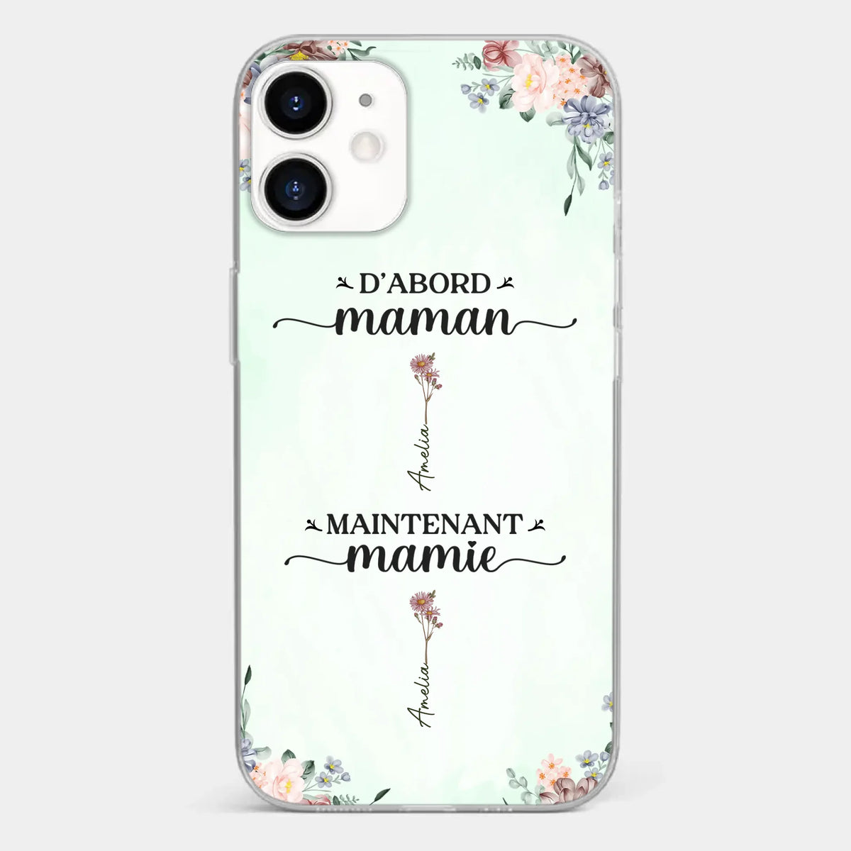 Coque De Téléphone Transparente Personnalisée – Cadeau Pour Mamie – Un Lien D’Amour Éternel