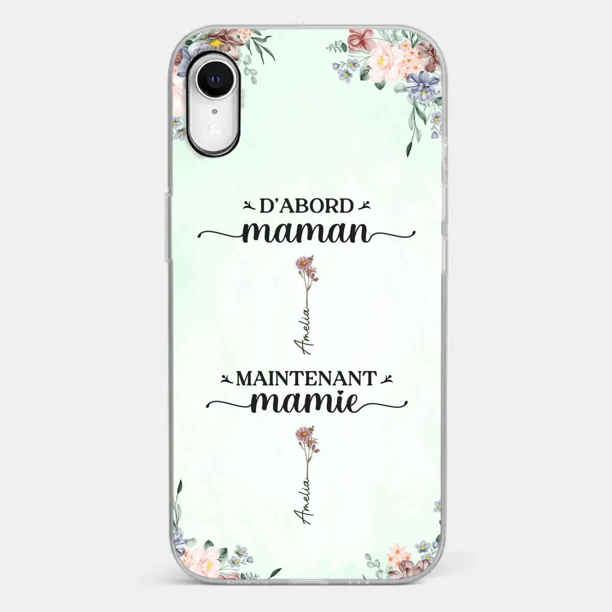 Coque De Téléphone Transparente Personnalisée – Cadeau Pour Mamie – Un Lien D’Amour Éternel