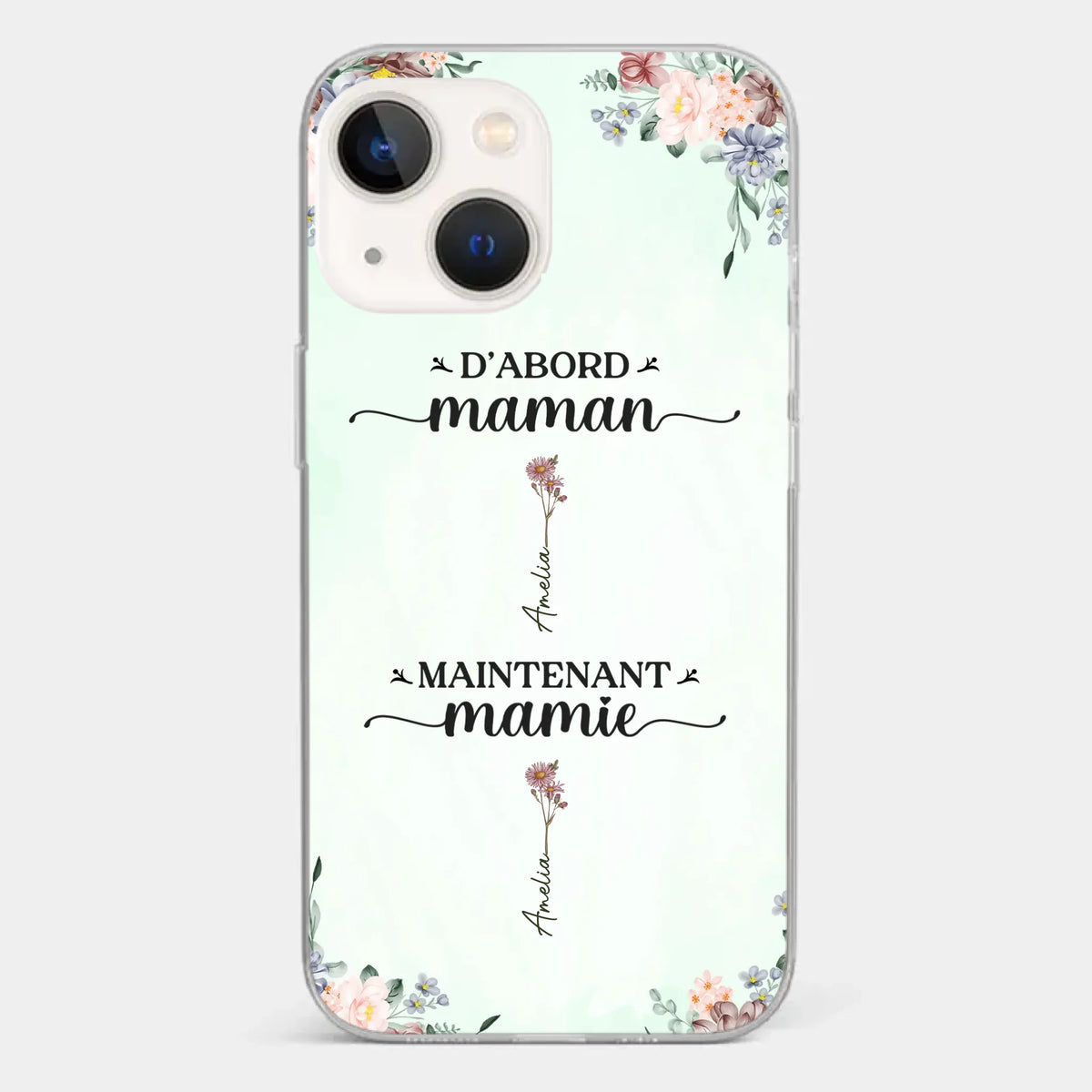 Coque De Téléphone Transparente Personnalisée – Cadeau Pour Mamie – Un Lien D’Amour Éternel