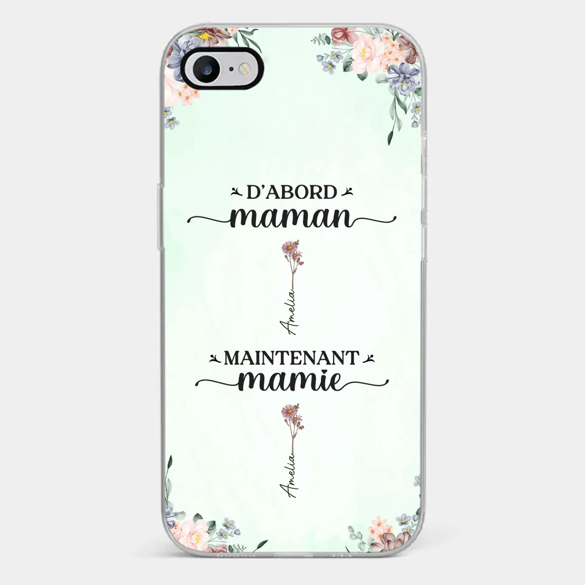 Coque De Téléphone Transparente Personnalisée – Cadeau Pour Mamie – Un Lien D’Amour Éternel