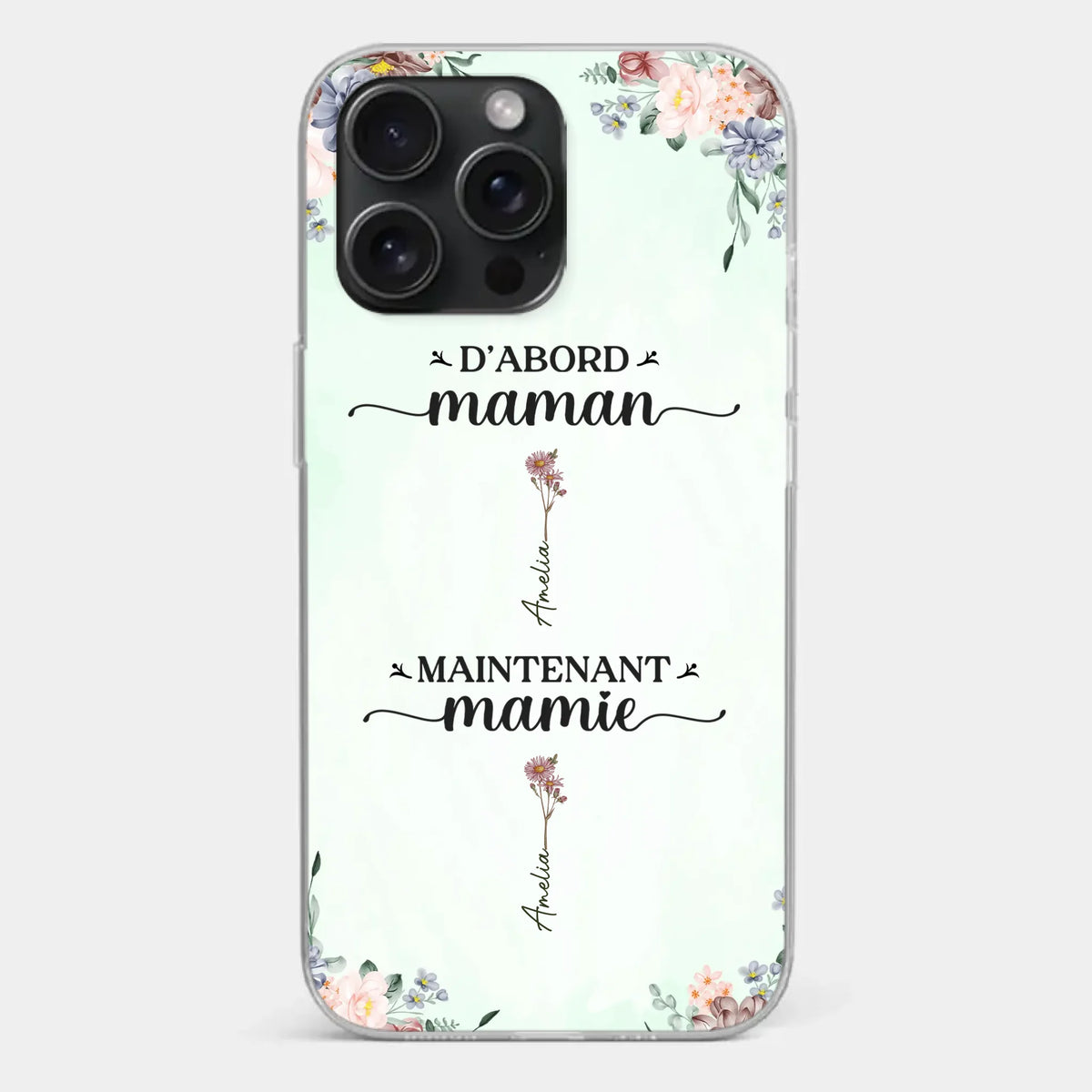 Coque De Téléphone Transparente Personnalisée – Cadeau Pour Mamie – Un Lien D’Amour Éternel