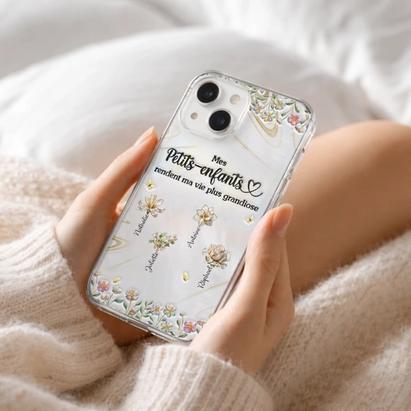 Coque De Téléphone Transparente Personnalisée – Cadeau Pour Mamie – Toujours À Tes Côtés