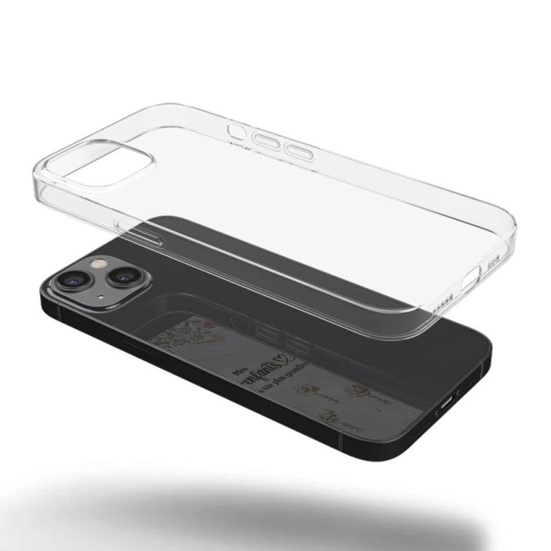 Coque De Téléphone Transparente Personnalisée – Cadeau Pour Mamie – Toujours À Tes Côtés