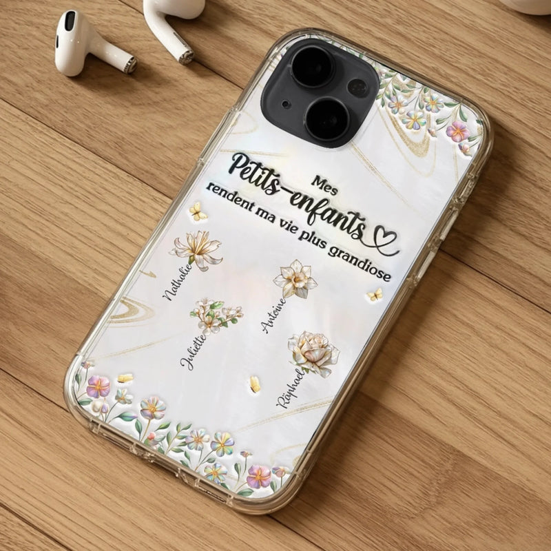 Coque De Téléphone Transparente Personnalisée – Cadeau Pour Mamie – Toujours À Tes Côtés