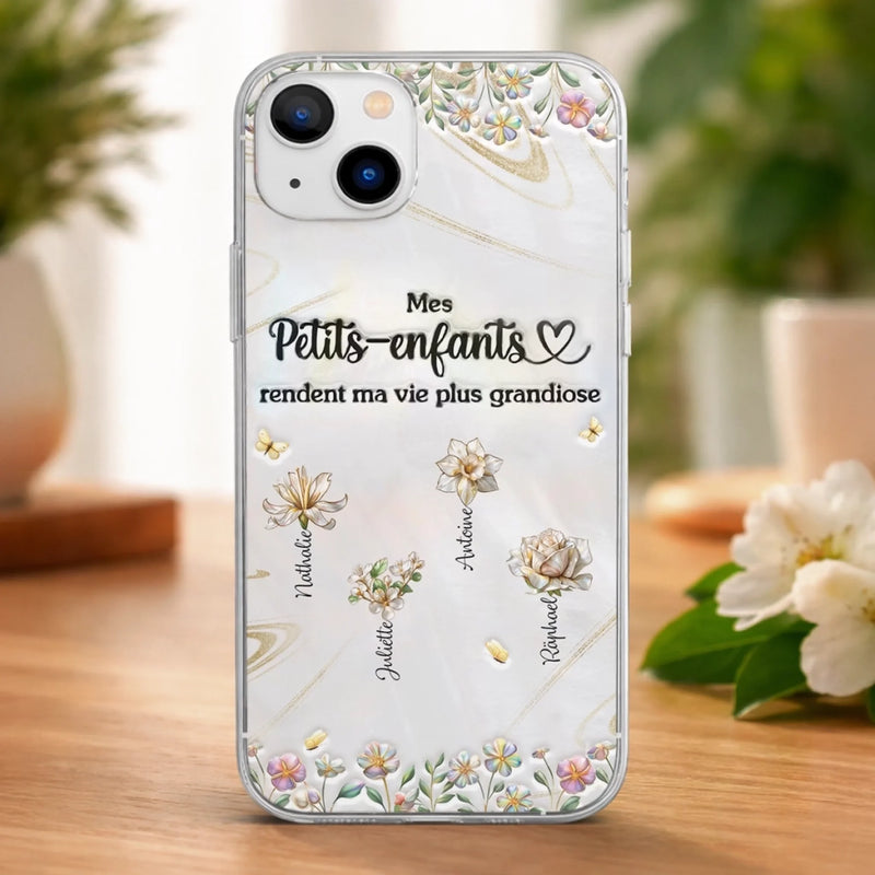 Coque De Téléphone Transparente Personnalisée – Cadeau Pour Mamie – Toujours À Tes Côtés