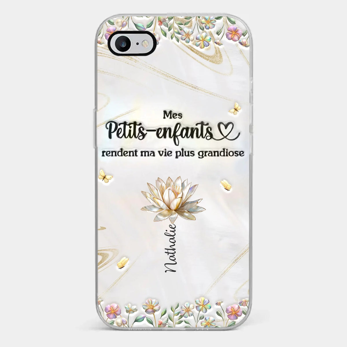 Coque De Téléphone Transparente Personnalisée – Cadeau Pour Mamie – Toujours À Tes Côtés