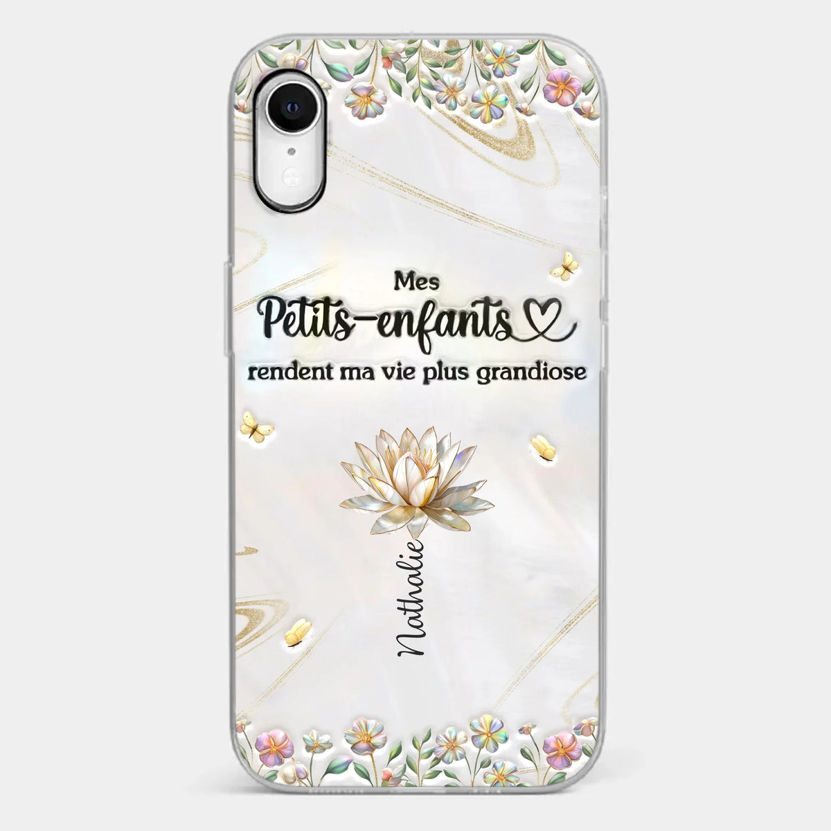 Coque De Téléphone Transparente Personnalisée – Cadeau Pour Mamie – Toujours À Tes Côtés