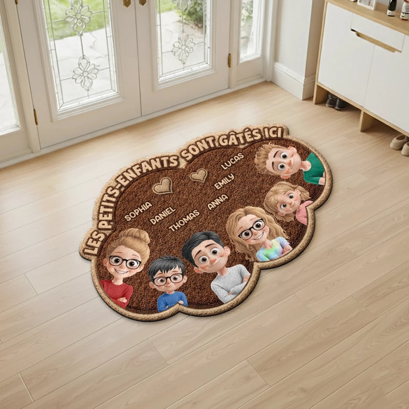 Paillasson Personnalisé – Cadeau Pour Les Petits-enfants – Bienvenue Chez Nous