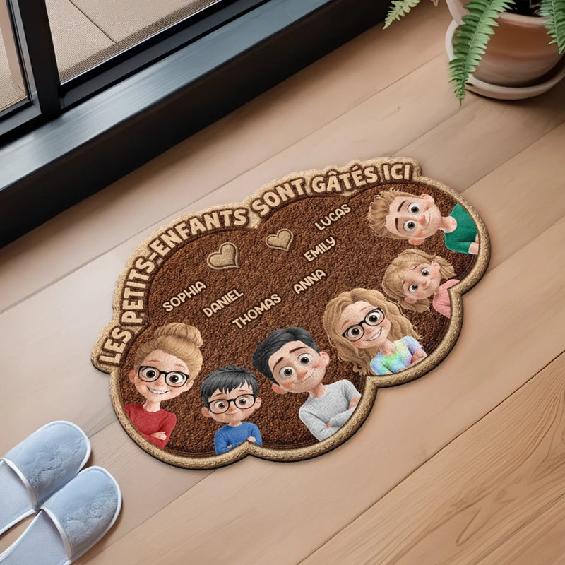 Paillasson Personnalisé – Cadeau Pour Les Petits-enfants – Bienvenue Chez Nous