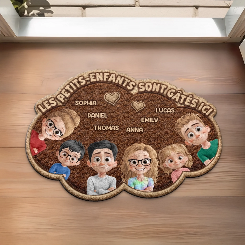 Paillasson Personnalisé – Cadeau Pour Les Petits-enfants – Bienvenue Chez Nous