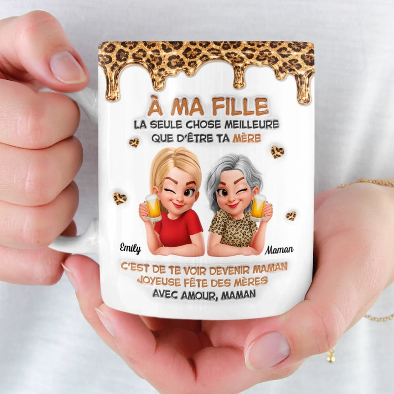 Mug Effet 3D Imprimé Personnalisé – Cadeau Pour Maman, Fille – Toujours Besoin De Toi
