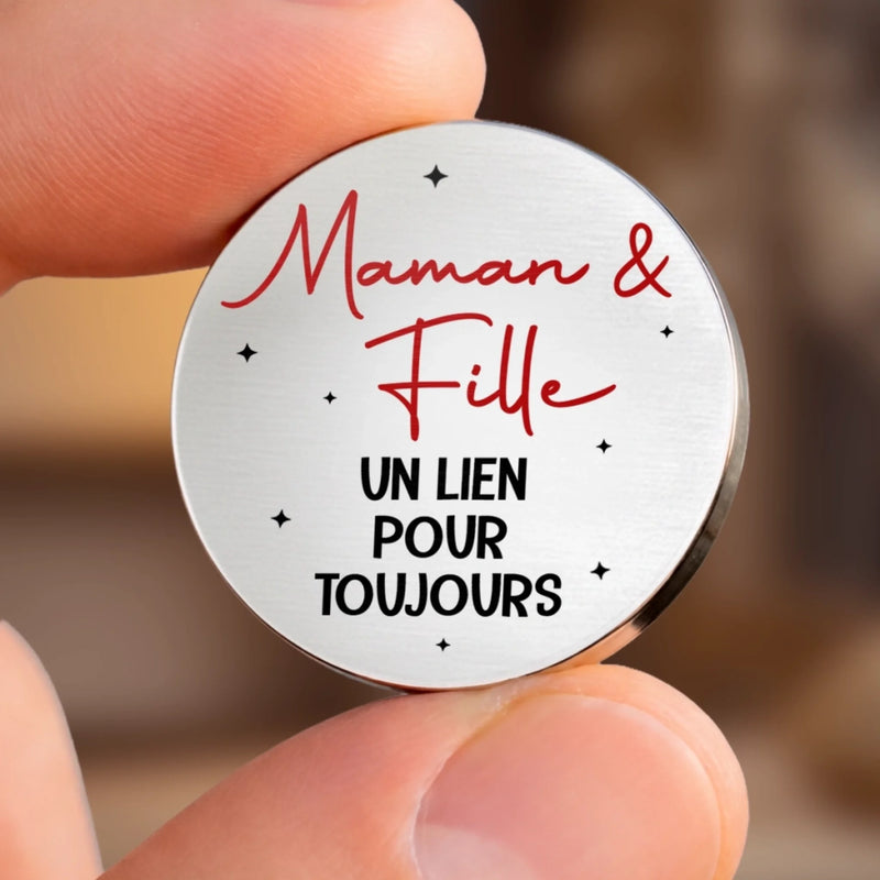 Porte-Bonheur De Poche Personnalisé – Cadeau Pour Maman, Fille – Un Gage D’amour Éternel