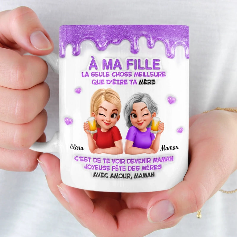 Mug Effet 3D Imprimé Personnalisé – Cadeau Pour Maman, Fille – Pour Toutes Les Petites Et Belles Attentions