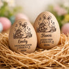 Hochet Œuf En Bois Personnalisé – Cadeau De Pâques Pour Bébé – Doux Comme Un Câlin
