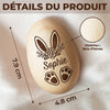 Hochet Œuf En Bois Personnalisé – Cadeau De Pâques Pour Bébé – Un Premier Souvenir Précieux
