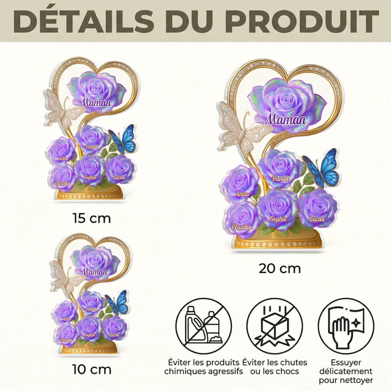 Plaque Acrylique Personnalisée – Cadeau Pour Mamie, Maman – Notre Doux Refuge