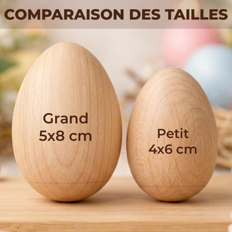 Hochet Œuf En Bois Personnalisé – Cadeau De Pâques Pour Bébé – La Magie Des Premiers Moments
