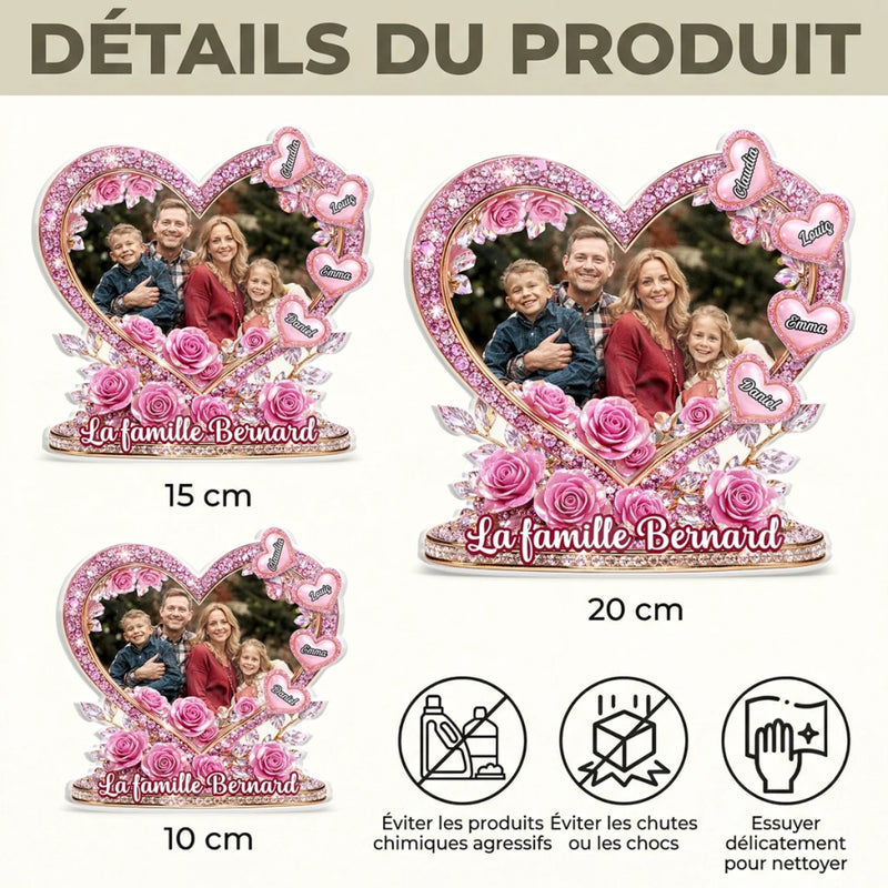 Plaque Acrylique Personnalisée – Cadeau Pour Famille – Notre Famille, Notre Bonheur