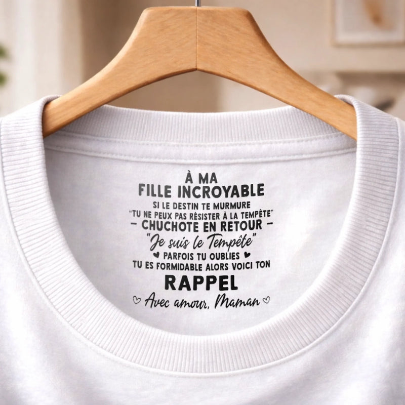 T-Shirt À Impression Intérieure Personnalisée – Cadeau Pour Fille – Aimée Au-Delà Des Mots