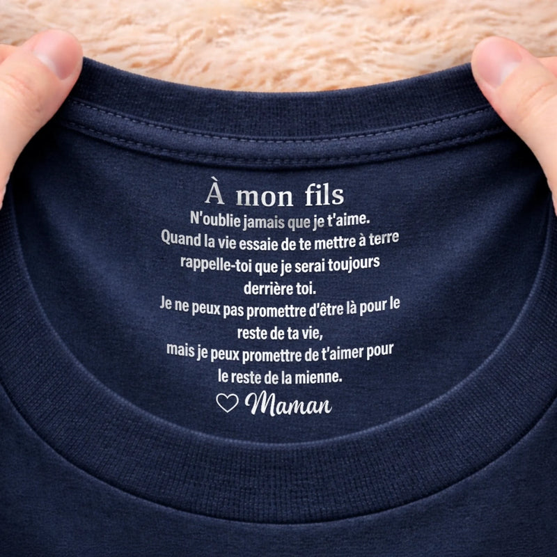 T-Shirt À Impression Intérieure Personnalisée – Cadeau Pour Fils – Toi Et Moi Pour Toujours