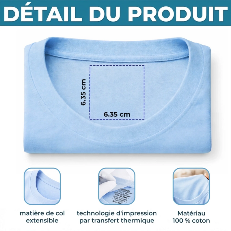 T-Shirt À Impression Intérieure Personnalisée – Cadeau Pour Fils – Je T’Aime Pour Toujours