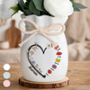 Vase À Fleurs Personnalisé Avec Corde – Cadeau Pour Maman, Mamie – Des Fleurs Pour Celle Que J’Aime
