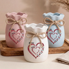 Vase À Fleurs Personnalisé Avec Corde – Cadeau Pour Maman, Mamie – Notre Famille Pleine D’Amour