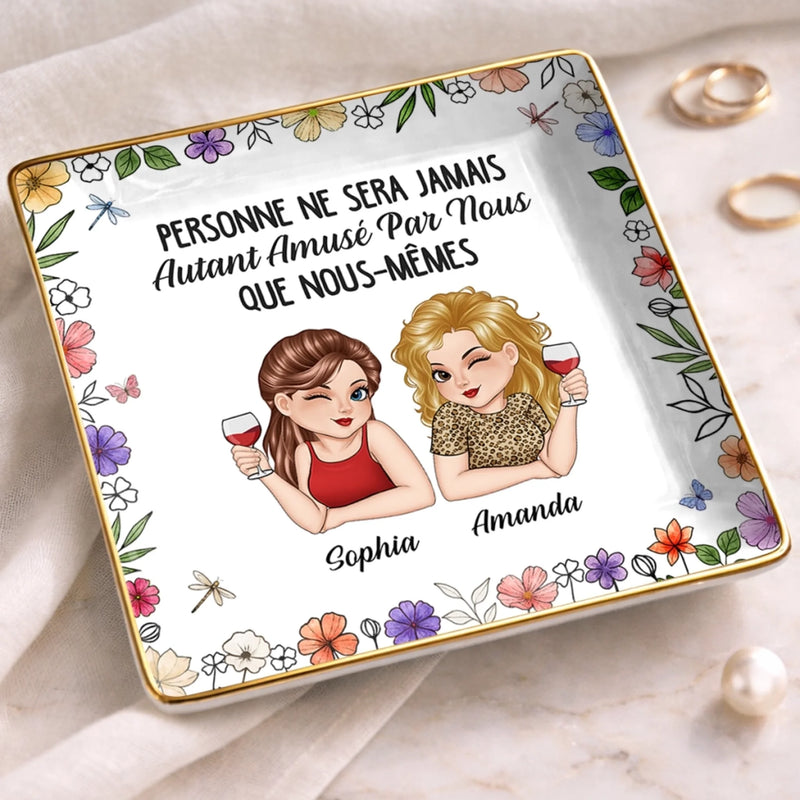 Vide-Poche À Bijoux Personnalisé - Cadeau Pour Meilleures Amies – Des Fous Rires À L’Infini