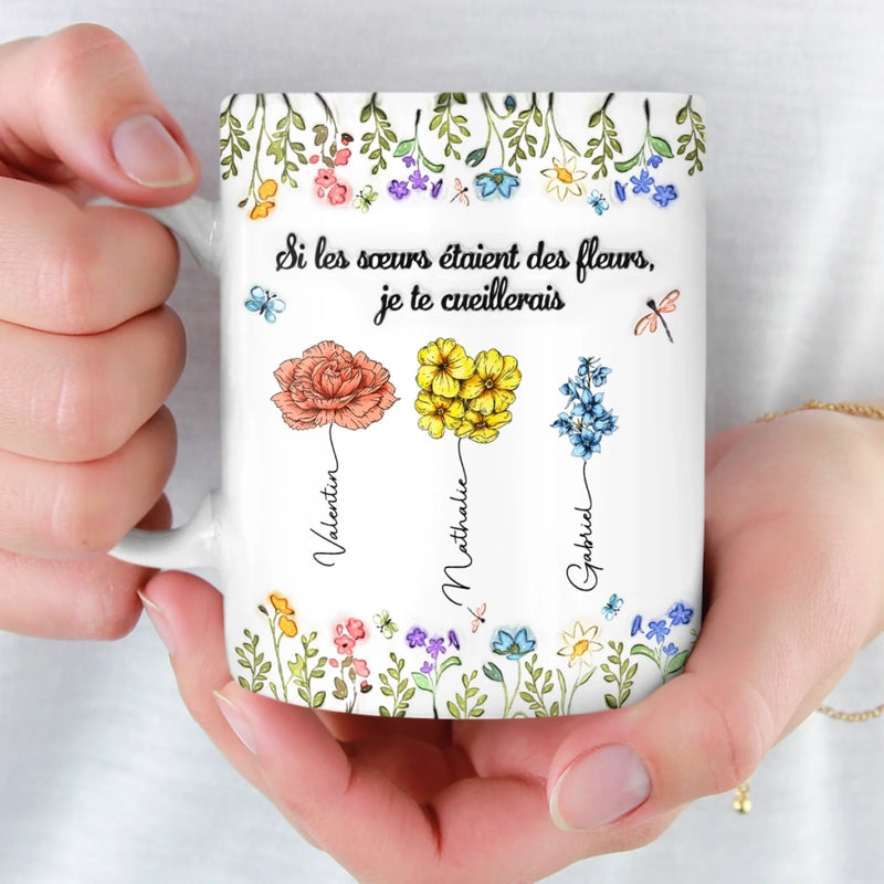 Mug Personnalisé À Effet Imprimé 3D Gonflé - Cadeau Pour Meilleures Amies - Liées Pour Toujours
