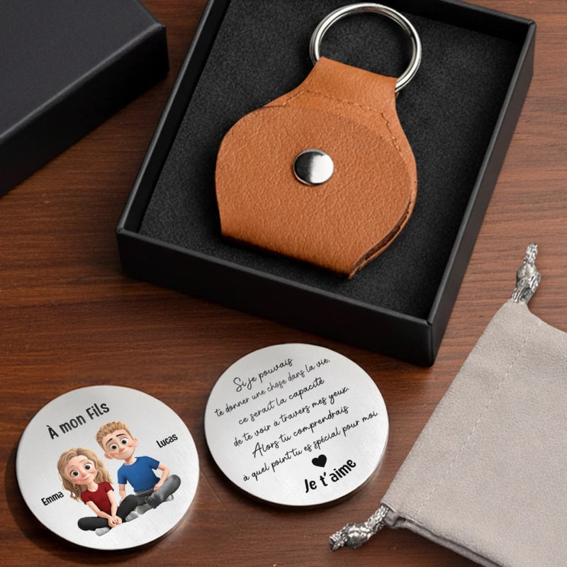 Porte-Bonheur De Poche Personnalisé - Cadeaux D'Arniversaire Personnalisés Pour Maman, Fille Et Fils - Un Gage D'Amour, Scellé D'Un Câlin