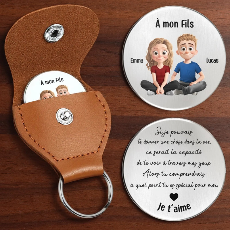 Porte-Bonheur De Poche Personnalisé - Cadeaux D'Arniversaire Personnalisés Pour Maman, Fille Et Fils - Un Gage D'Amour, Scellé D'Un Câlin