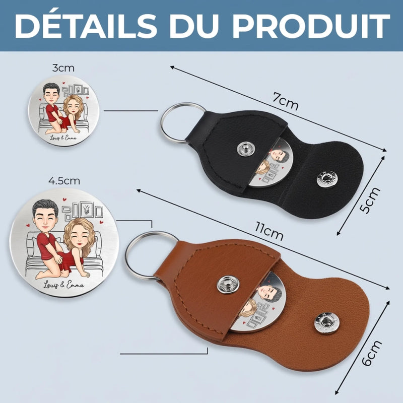 Porte-Bonheur De Poche Personnalisé – Cadeaux D’Anniversaire De Mariage Pour Mari Et Femme, Lui Et Elle - Nos Silences Parlent Mieux Que Mille Mots