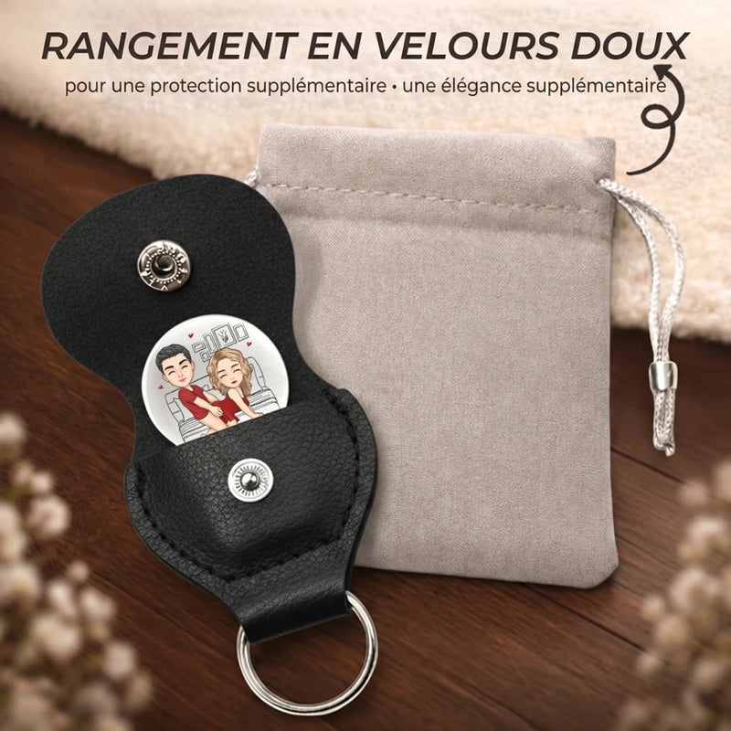 Porte-Bonheur De Poche Personnalisé – Cadeaux D’Anniversaire De Mariage Pour Mari Et Femme, Lui Et Elle - Nos Silences Parlent Mieux Que Mille Mots
