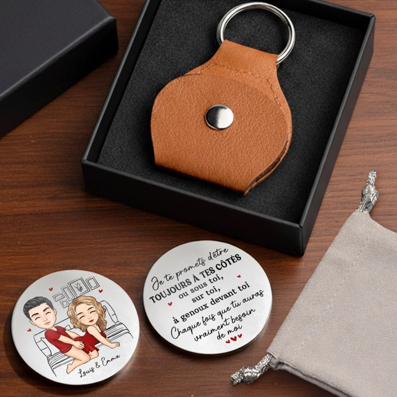 Porte-Bonheur De Poche Personnalisé – Cadeaux D’Anniversaire De Mariage Pour Mari Et Femme, Lui Et Elle - Nos Silences Parlent Mieux Que Mille Mots