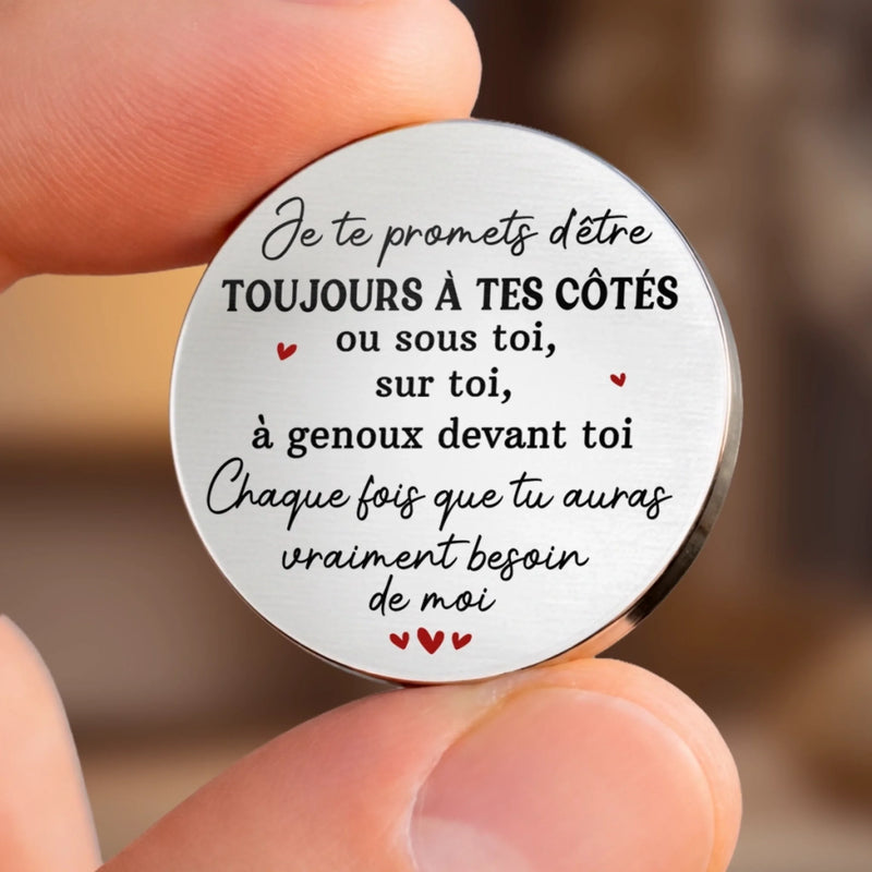 Porte-Bonheur De Poche Personnalisé – Cadeaux D’Anniversaire De Mariage Pour Mari Et Femme, Lui Et Elle - Nos Silences Parlent Mieux Que Mille Mots