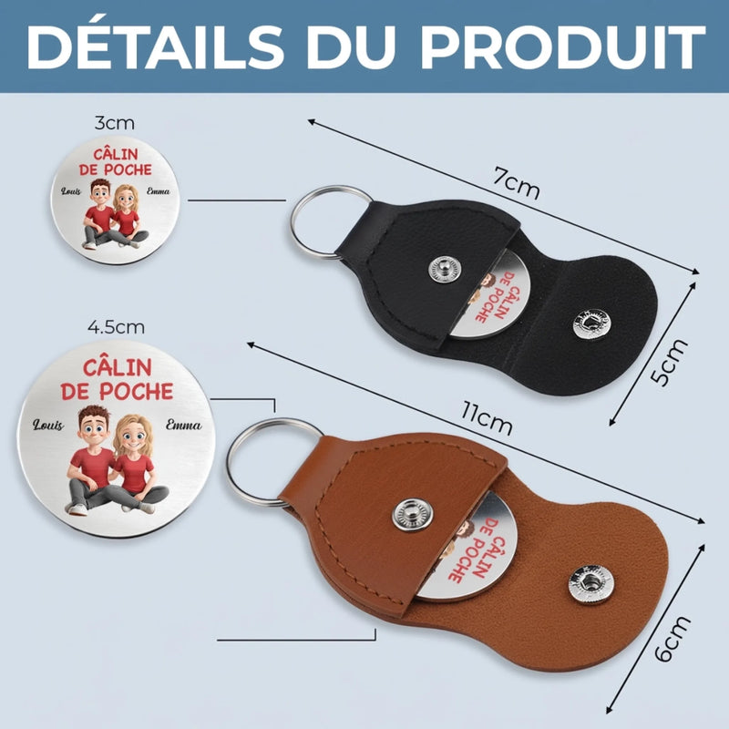 Porte-Bonheur De Poche Personnalisé – Cadeaux D’Anniversaire De Mariage Pour Mari Et Femme, Lui Et Elle - Tu Es La Personne Que La Vie M’A Choisie En Silence