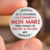 Porte-Bonheur De Poche Personnalisé – Cadeaux D’Anniversaire De Mariage Pour Mari Et Femme, Lui Et Elle - Tu Es La Personne Que La Vie M’A Choisie En Silence