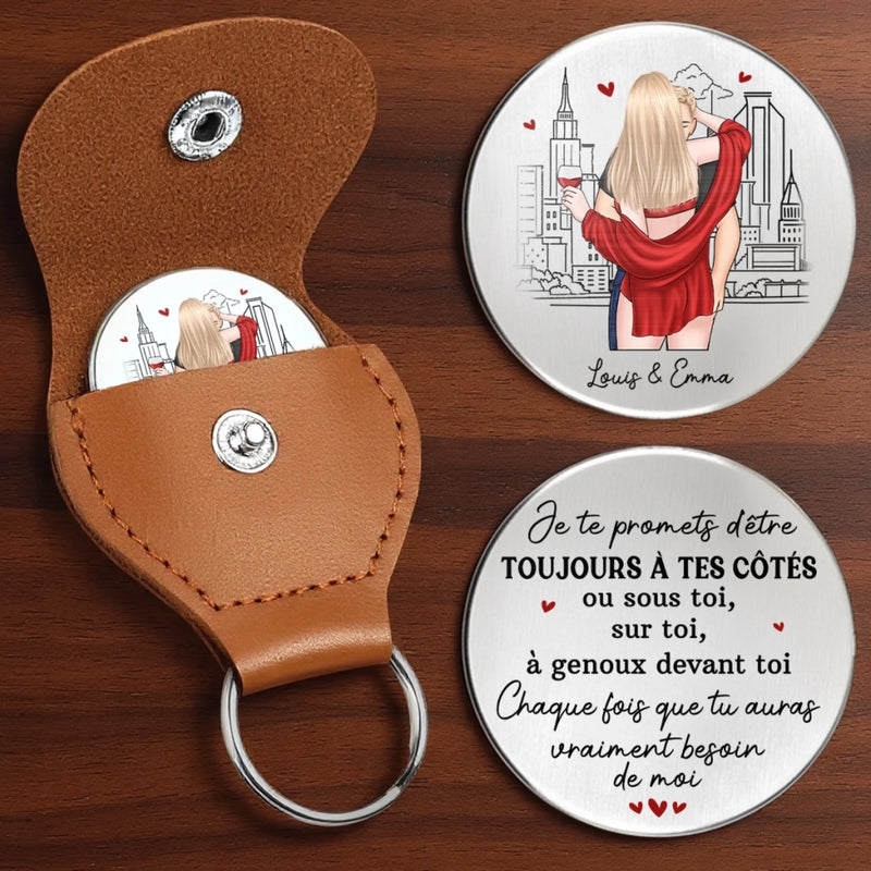 Porte-Bonheur De Poche Personnalisé – Cadeaux D’Anniversaire De Mariage Pour Mari Et Femme, Lui Et Elle - Ce Que Je Suis Devient Plus Beau Quand Tu Es Là